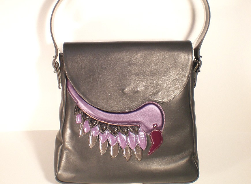 Tas Flamingo Grijs Voorkant